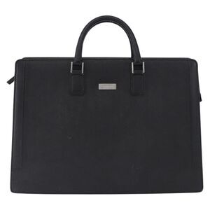 Burberry Business Black Leather Black Leather Briefcase Bag